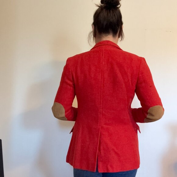Vintage Red Wool Blazer Jacket - Saks Fifth Avenue (US 4/6) - Picture 5 of 7